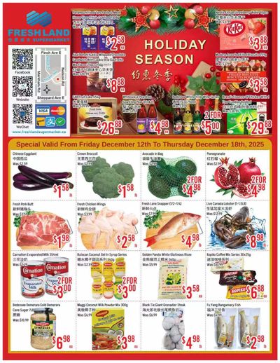 FreshLand Supermarket Flyer December 12 to 18