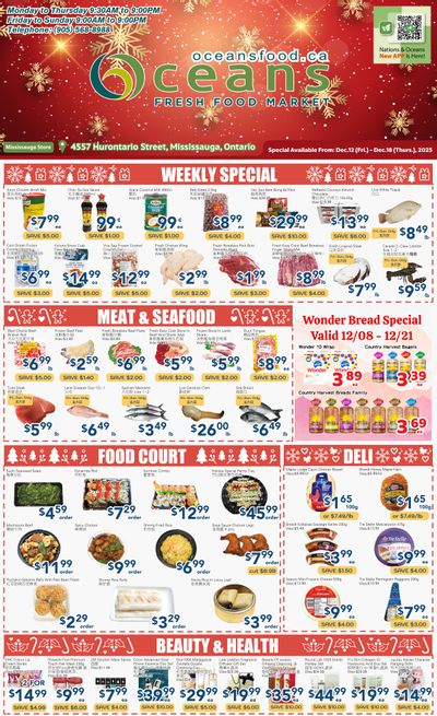 Oceans Fresh Food Market (Mississauga) Flyer December 12 to 18