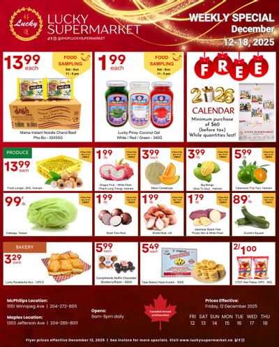 Lucky Supermarket (Winnipeg) Flyer December 12 to 18