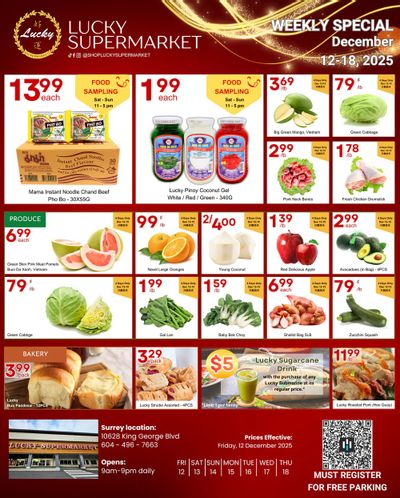 Lucky Supermarket (Surrey) Flyer December 12 to 18