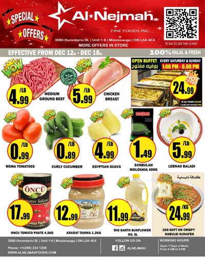 Alnejmah Fine Foods Inc. Flyer December 12 to 18