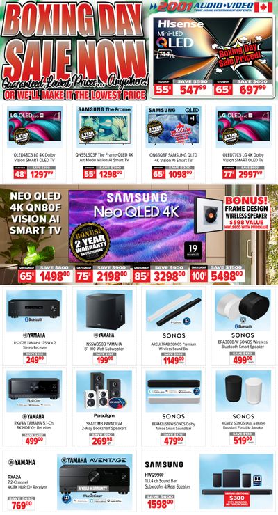 2001 Audio Video Flyer December 12 to 18