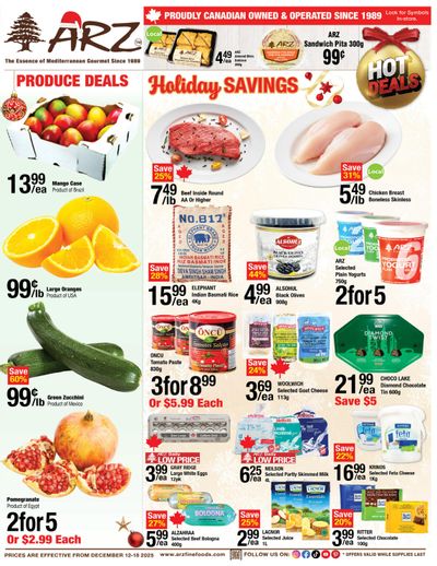 Arz Fine Foods Flyer December 12 to 18