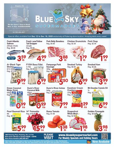 Blue Sky Supermarket (Pickering) Flyer December 12 to 18