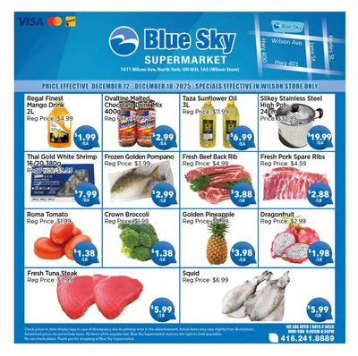Blue Sky Supermarket (North York) Flyer December 12 to 18