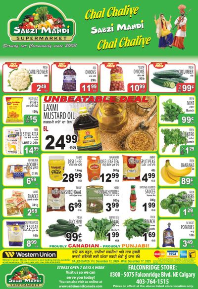 Sabzi Mandi Supermarket (Calgary) Flyer December 12 to 17
