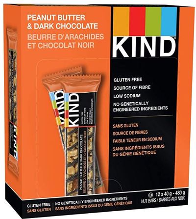 KIND Bars Peanut Butter Dark Chocolate 12ct, Gluten Free, 40g For $11.99 At Amazon Canada