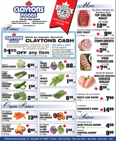 Claytons Heritage Market Flyer December 12 to 18