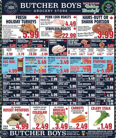 Butcher Boys Grocery Store Flyer December 12 to 24