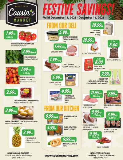 Cousin's Market Flyer December 11 to 16