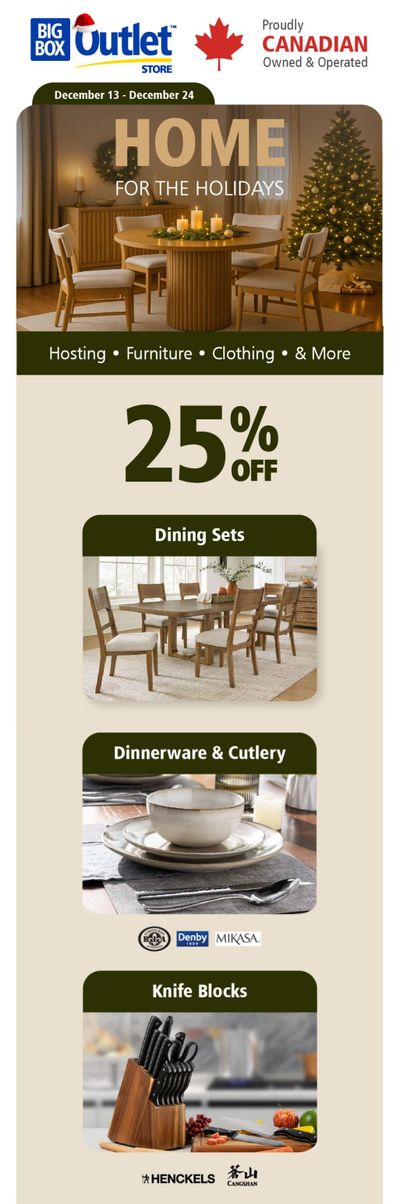 Big Box Outlet Store Flyer December 13 to 24