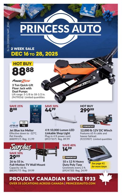 Princess Auto Flyer December 16 to 28