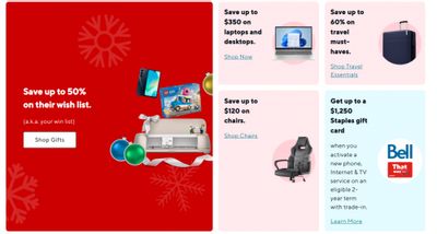 Staples Canada: Save up to 50% on Gifts + Top Deals This Week