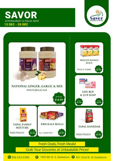 Savor Supermarket Flyer December 13 to 20