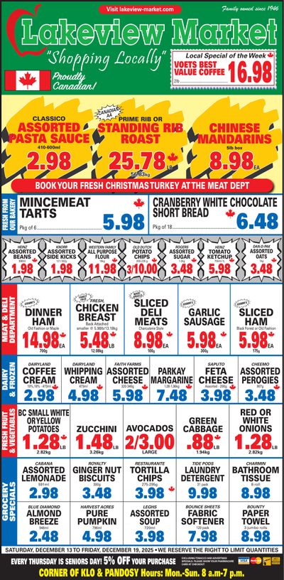 Lakeview Market Flyer December 13 to 19