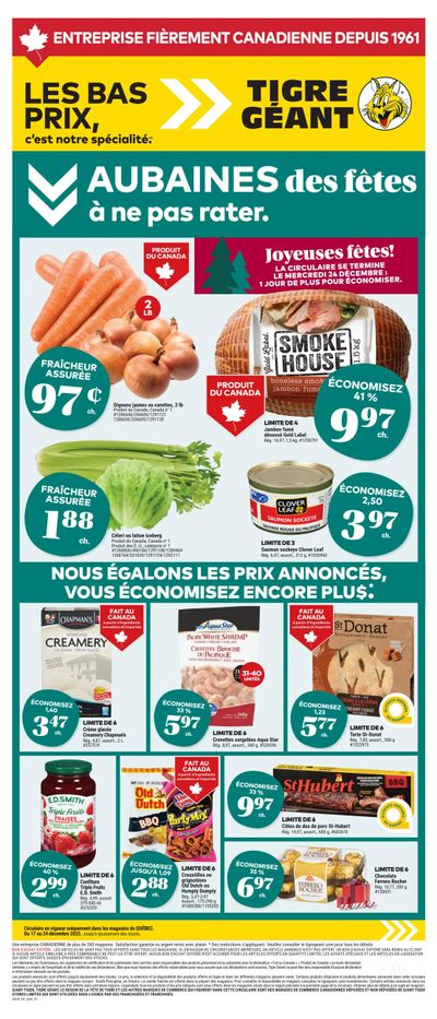 Tigre Géant Flyer December 17 to 24