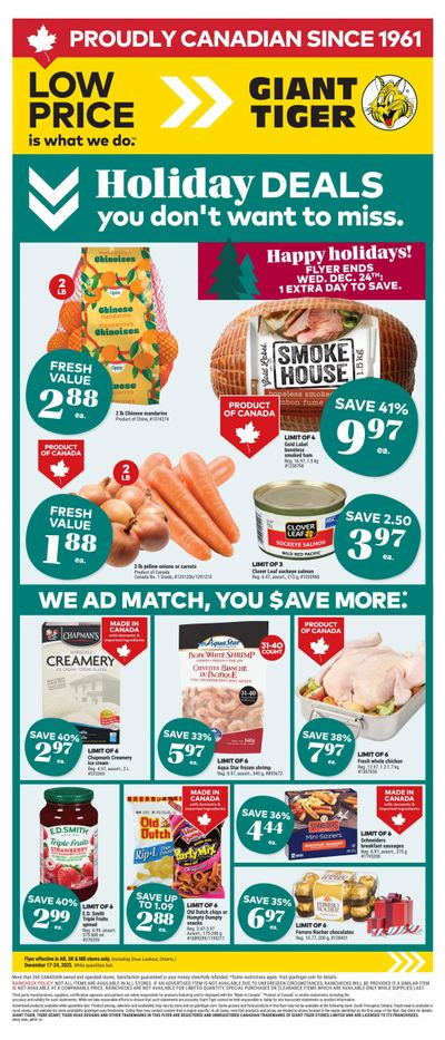 Giant Tiger (West) Flyer December 17 to 24