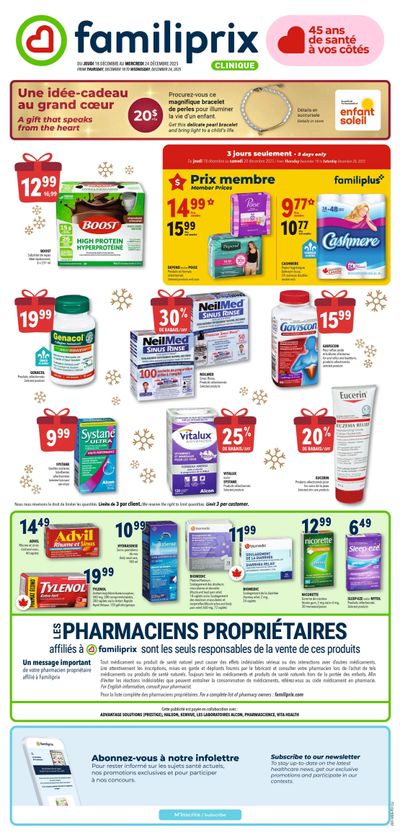 Familiprix Clinique Flyer December 18 to 24