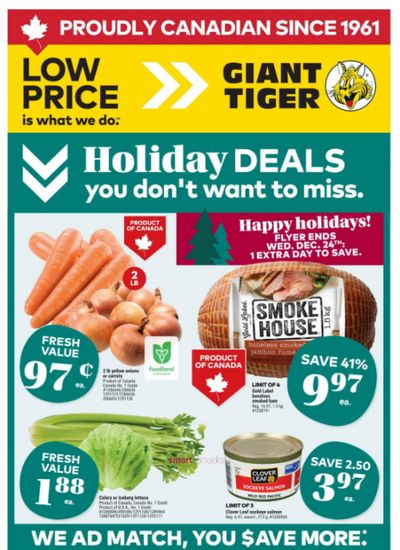 Giant Tiger Canada Flyer Deals December 17th – 24th