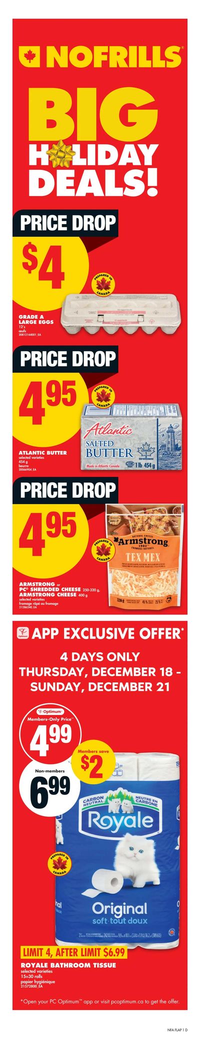 No Frills (Atlantic) Flyer December 18 to 24