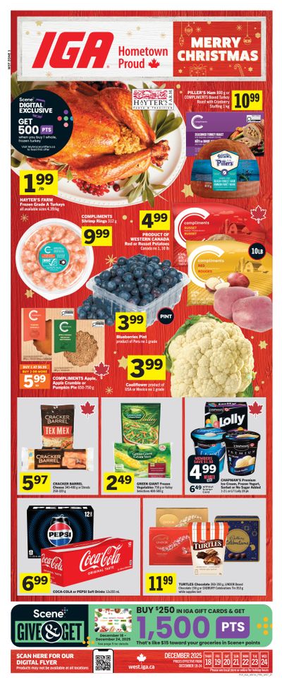 IGA (West) Flyer December 18 to 24