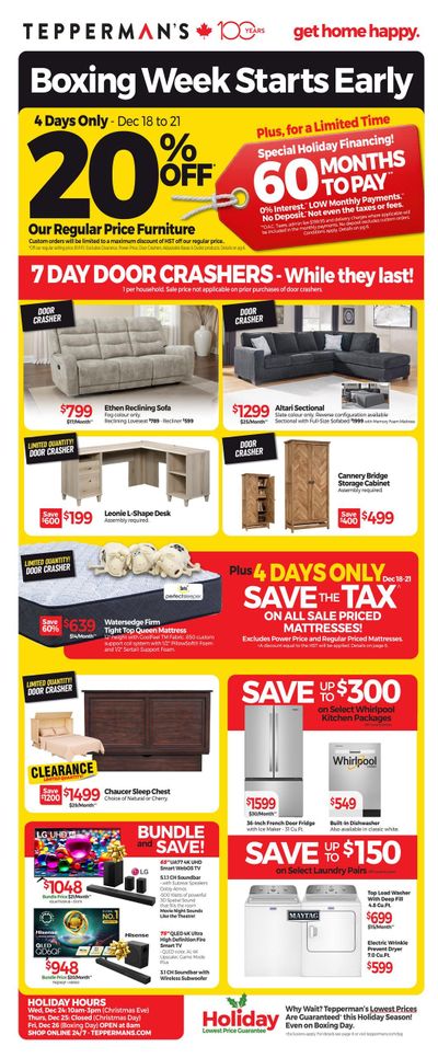 Tepperman's Flyer December 18 to 25