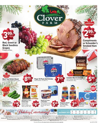 Clover Farm (ON) Flyer December 18 to 31