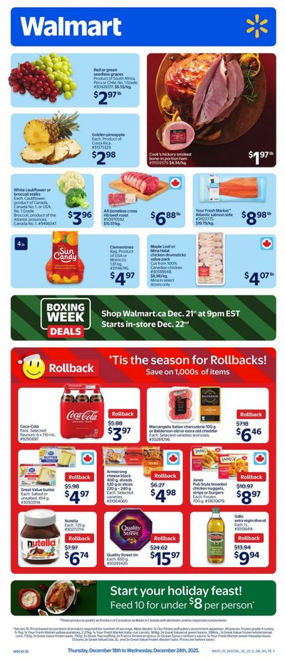 Walmart (Atlantic) Flyer December 18 to 24