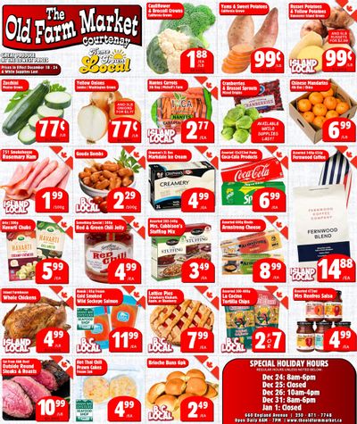 The Old Farm Market (Courtenay) Flyer December 18 to 24