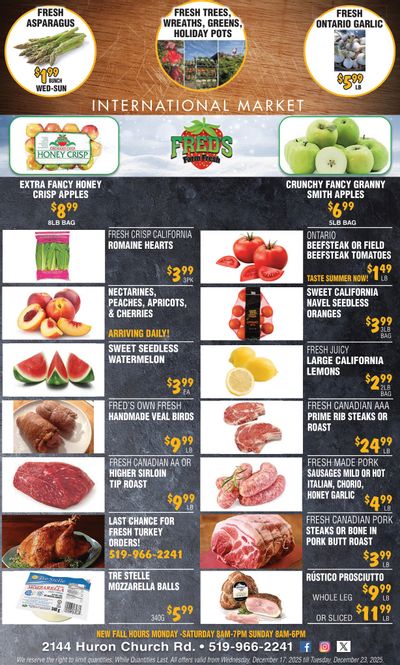 Fred's Farm Fresh Flyer December 17 to 23