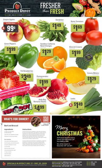 Produce Depot Flyer December 17 to 23