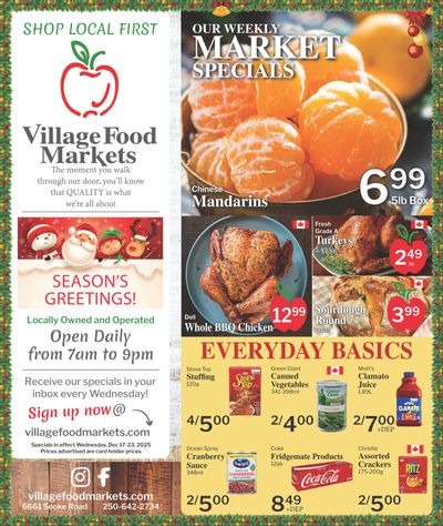 Village Food Markets Flyer December 17 to 23