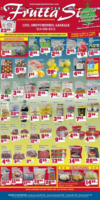Frutta Si Flyer December 18 to 24
