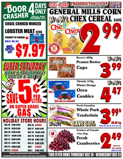 Fredericton Co-op Flyer December 18 to 31