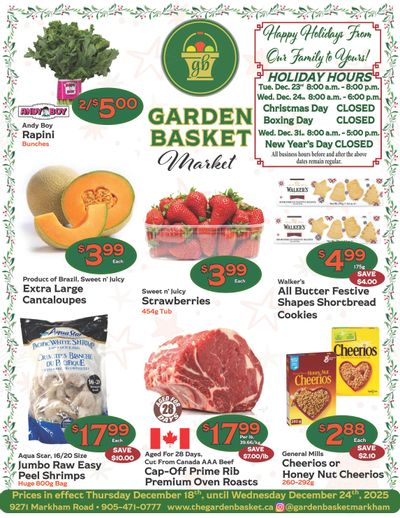 The Garden Basket Flyer December 18 to 24