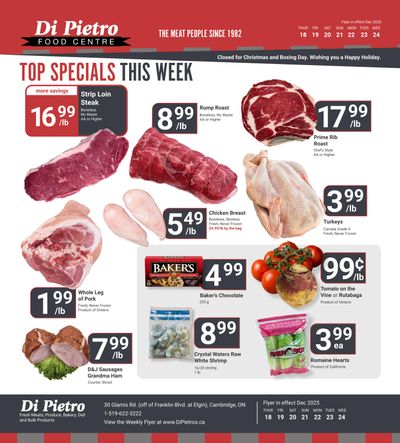 Di Pietro Food Centre Flyer December 18 to 24