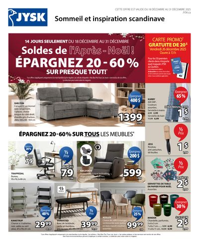 JYSK (QC) Flyer December 18 to 31