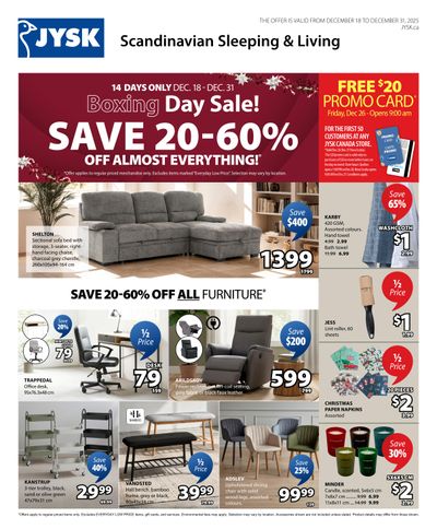 JYSK Flyer December 18 to 31
