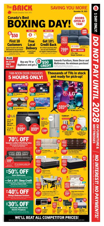 The Brick Boxing Day Flyer December 23 to 29