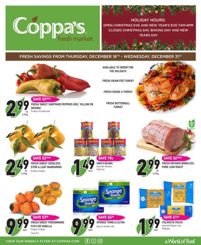 Coppa's Fresh Market Flyer December 18 to 31
