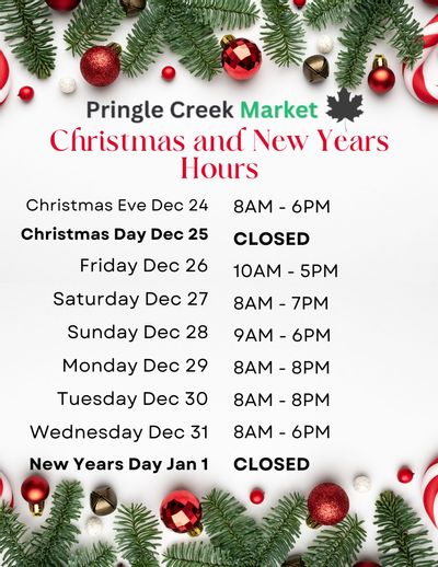 Pringle Creek Market Flyer December 18 to January 1