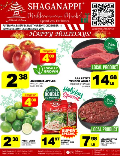 Shaganappi Mediterranean Market Flyer December 18 to 24