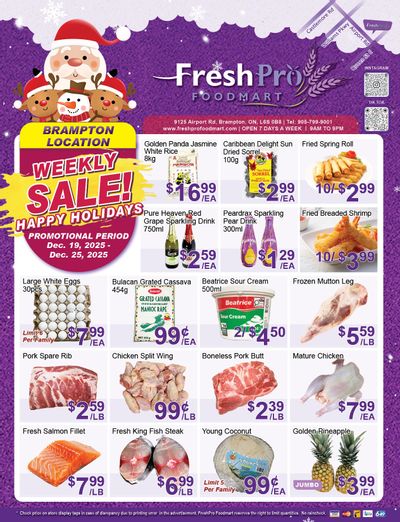 FreshPro Foodmart (Brampton) Flyer December 19 to 25