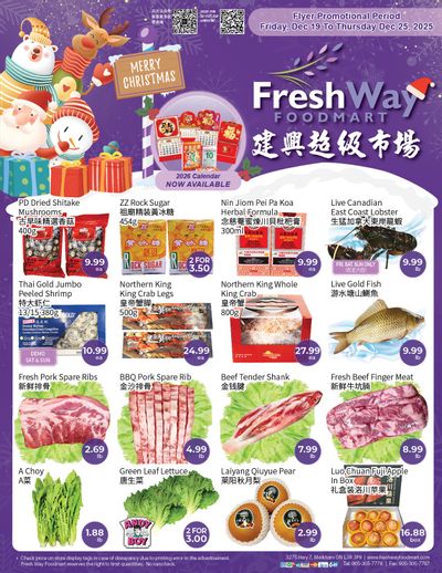FreshWay Foodmart Flyer December 19 to 25