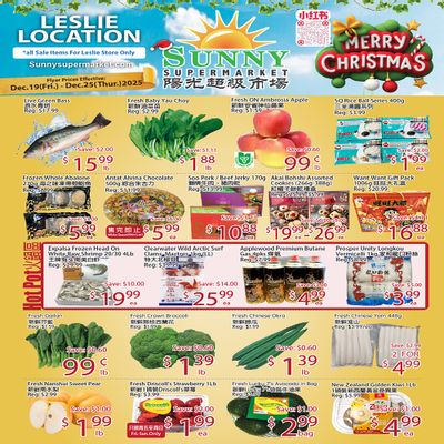 Sunny Supermarket (Leslie) Flyer December 19 to 25