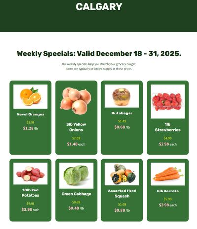 H&W Produce Flyer December 18 to 31