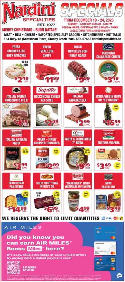 Nardini Specialties Flyer December 18 to 24