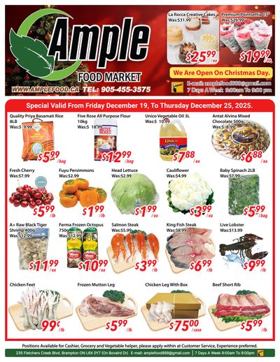 Ample Food Market (Brampton) Flyer December 19 to 25