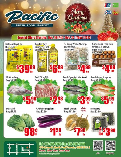 Pacific Fresh Food Market (North York) Flyer December 19 to 25