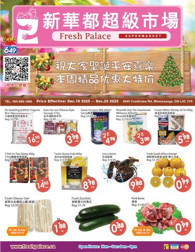 Fresh Palace Supermarket Flyer December 19 to 25